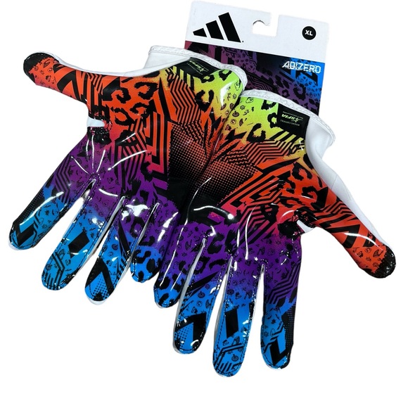 adidas Other - Adidas Football Gloves. Adizero Multi Color & White. Size XL